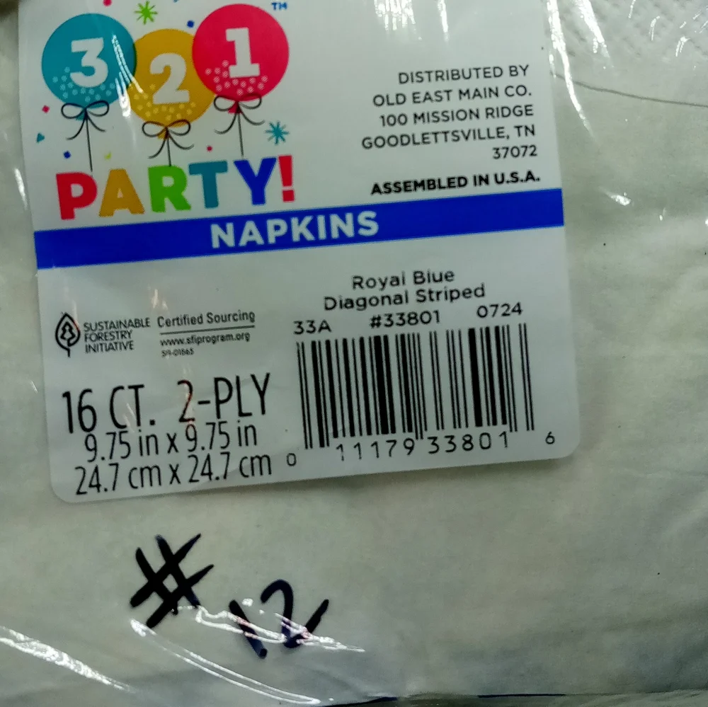 152pc Royal Blue Birtbday Celebrate Party Pack